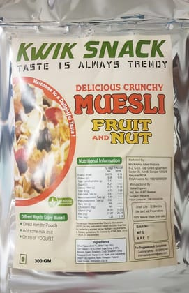 Delicious & Crunchy MUSELI FRUIT & NUTS ( 300 GM)