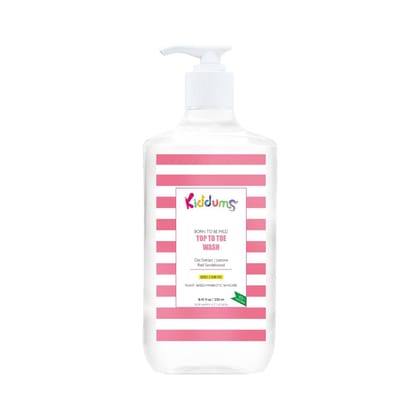 Kiddums Top to Toe Wash - Gentle & Tear-Free - With Oat Extracts, Jasmine, Red Sandalwood - 250ml