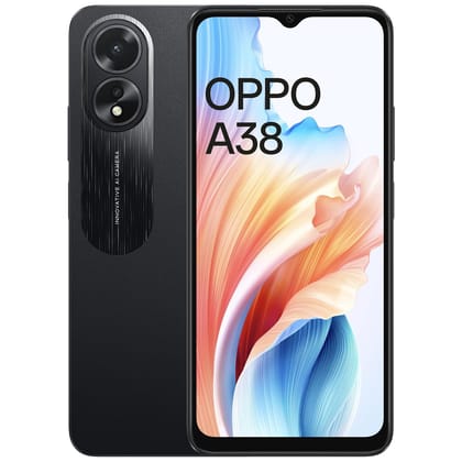 OPPO A38 (Glowing Black, 4GB RAM, 128GB Storage) | 5000 mAh Battery and 33W SUPERVOOC | 6.56" HD 90Hz Waterdrop Display | 50MP Rear AI Camera