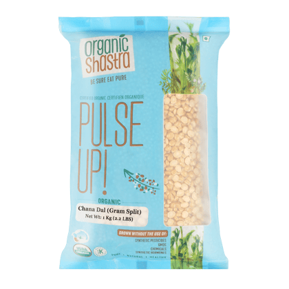Organic Shastra Pesticide-Free Unpolished Chana Dal | Natural | No Artificial Flavours - 1kg
