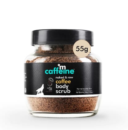 mCaffeine Coffee Body Scrub With Coconut For Tan Removal & Soft-Smooth Skin - Natural & Vegan, 55 gm