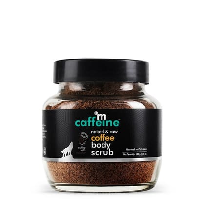 mCaffeine Coffee Body Scrub With Coconut For Tan Removal & Soft-Smooth Skin - Natural & Vegan, 100 gm
