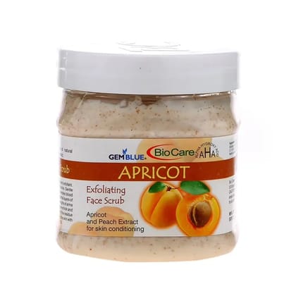 Gemblue BioCare Apricot Exfoliating Face Scrub, Enriched With Peach & Apricot Extract For Skin Conditioning, 500 ml