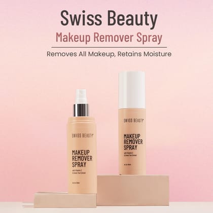 Swiss Beauty Makeup Remover Spray for Waterproof Makeup Removal & Dirt | With Vitamin E & Green Tea Extract | Hydrating Makeup Remover |For All Skin Types | 100ml